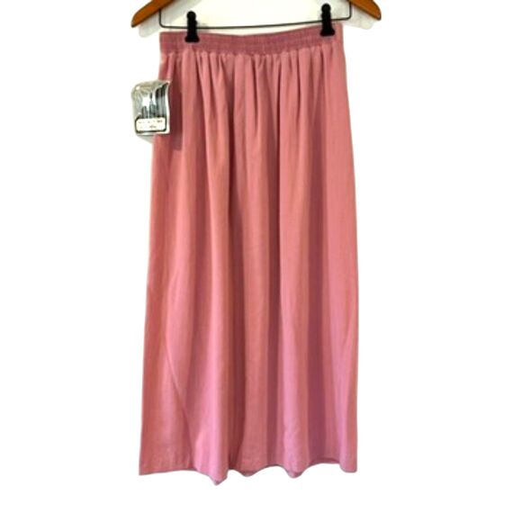 Vintage New York Clothing Co Deadstock Pink Midi Skirt Pleated Size 8 - Picture 2 of 6